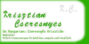 krisztian cseresnyes business card